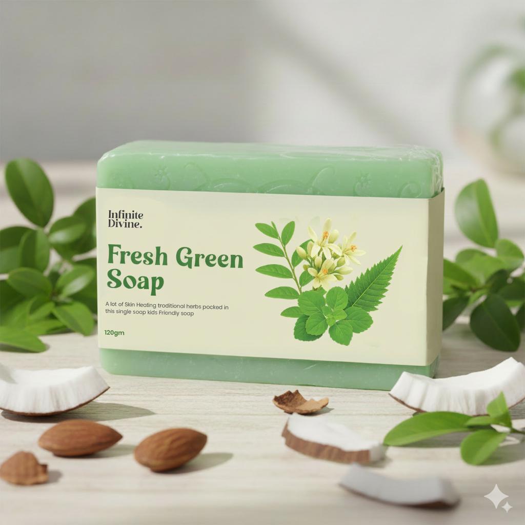 fresh green soap large - 120gm